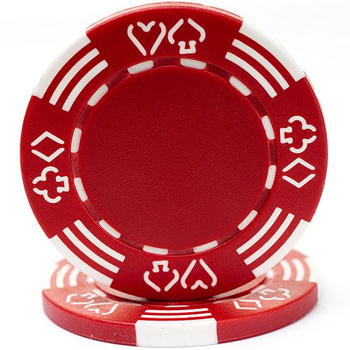 Casino Clay Poker Chips, 11.5 Gram, Set of 25, Red from germfree