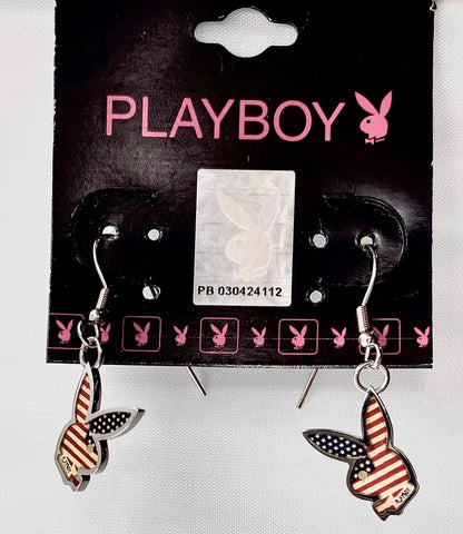 PLAYBOY AMERICAN FLAG BUNNY HEADS DANGLING ON A FISH HOOK