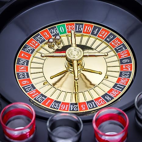 Desktop and travel 16pc Shot Roulette Game Set - Shot Spinning Drinking Game