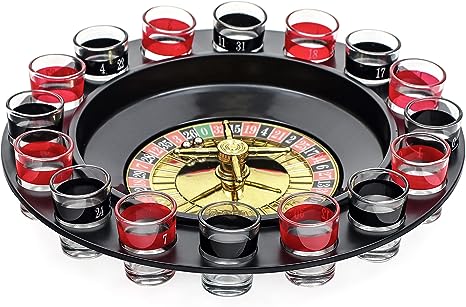 Desktop and travel 16pc Shot Roulette Game Set - Shot Spinning Drinking Game