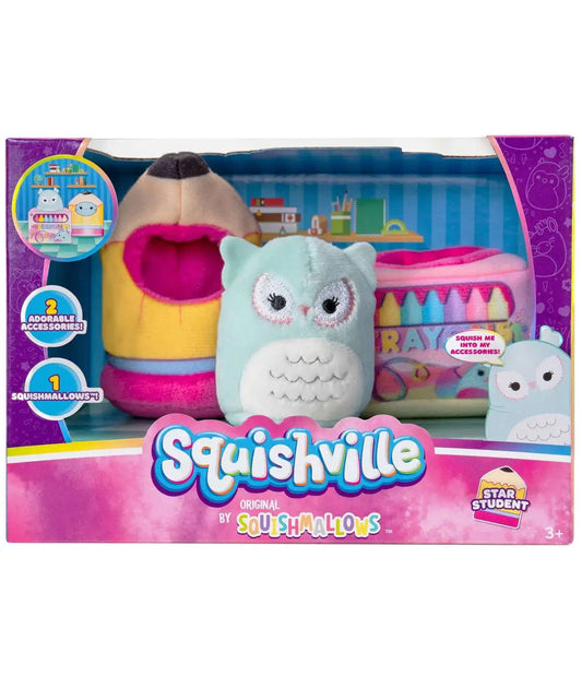 Squishmallows Squishville! Star Student 2-Inch Mini Plush Set