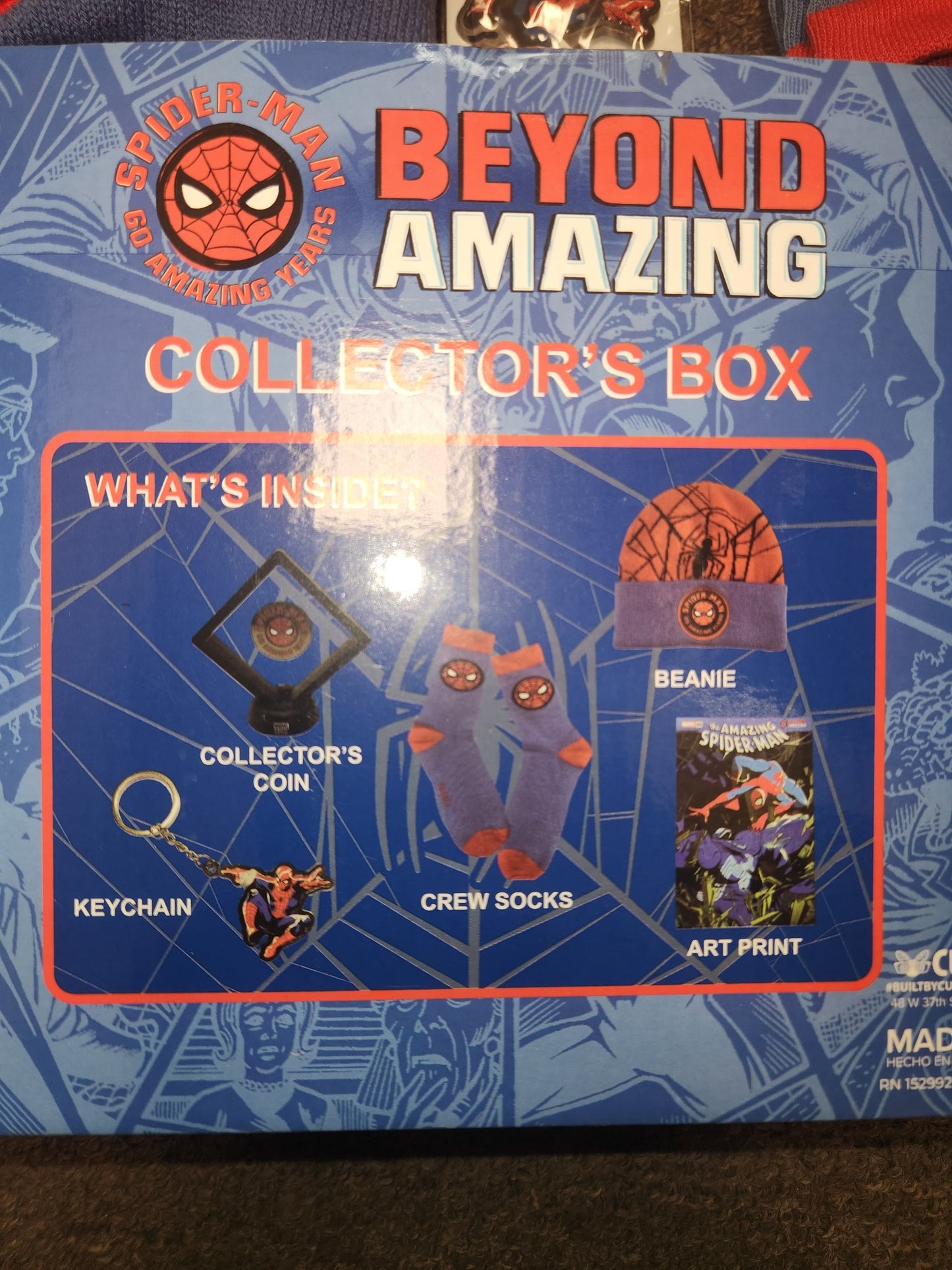 MARVEL SPIDER-MAN BEYOND AMAZING COLLECTOR'S BOX BY CULTURE FLY 5 GIFTS - NIB