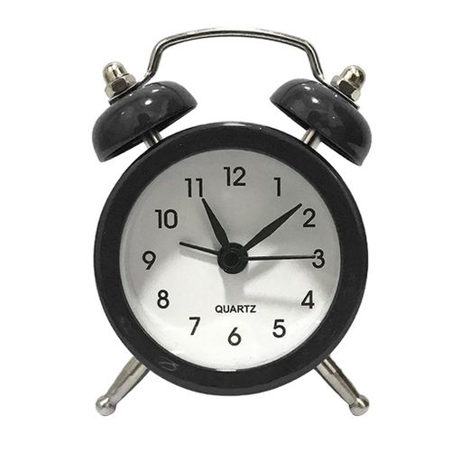 Vintage 5cm Twin Bell Alarm Clock, Battery Operated Loud Alarm