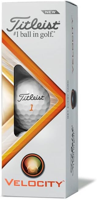 Titleist Velocity Golf Balls (White, 3pk) 1 Sleeve