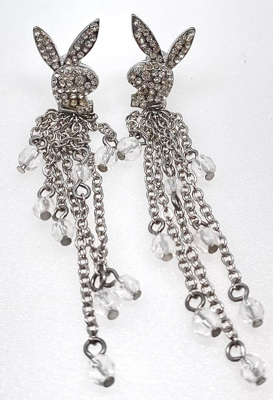 PLAYBOY CRYSTALS EARRING WITH CRYSTALS DROPS