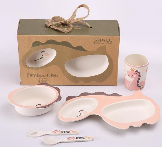 Baby Dinosaur Bamboo Dinnerware Set