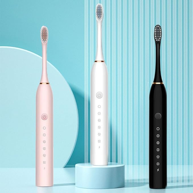 Electric 𝖳𝗈𝗈𝗍𝗁𝖻𝗋𝗎𝗌𝗁, Electric 𝖳𝗈𝗈𝗍𝗁𝖻𝗋𝗎𝗌𝗁 for Adults Electric 𝖳𝗈𝗈𝗍𝗁𝖻𝗋𝗎𝗌𝗁 with  Brush Heads, Smart 6-Speed Timer Electric 𝖳𝗈𝗈𝗍𝗁𝖻𝗋𝗎𝗌𝗁 IPX7
