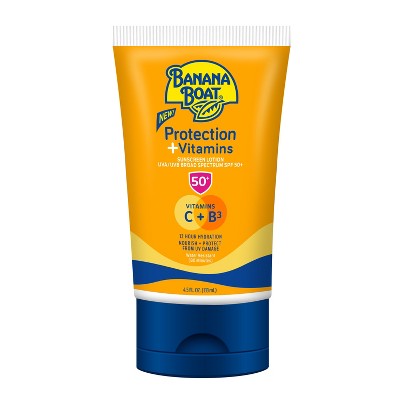 Banana Boat Protection and Vitamins Sunscreen Lotion 4.5 fl oz SPF 50