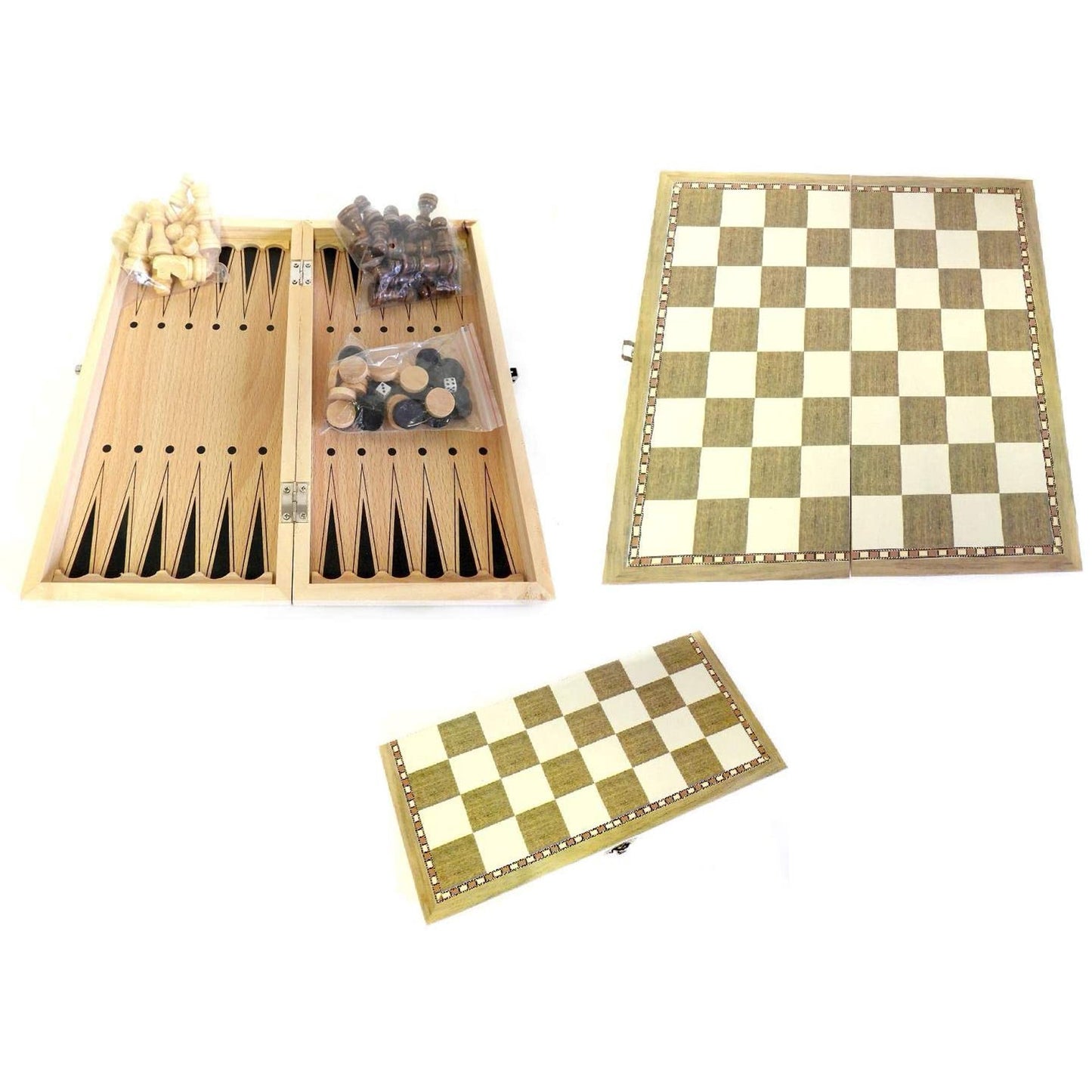 Desktop & Travel Chess Board Game 3 in 1