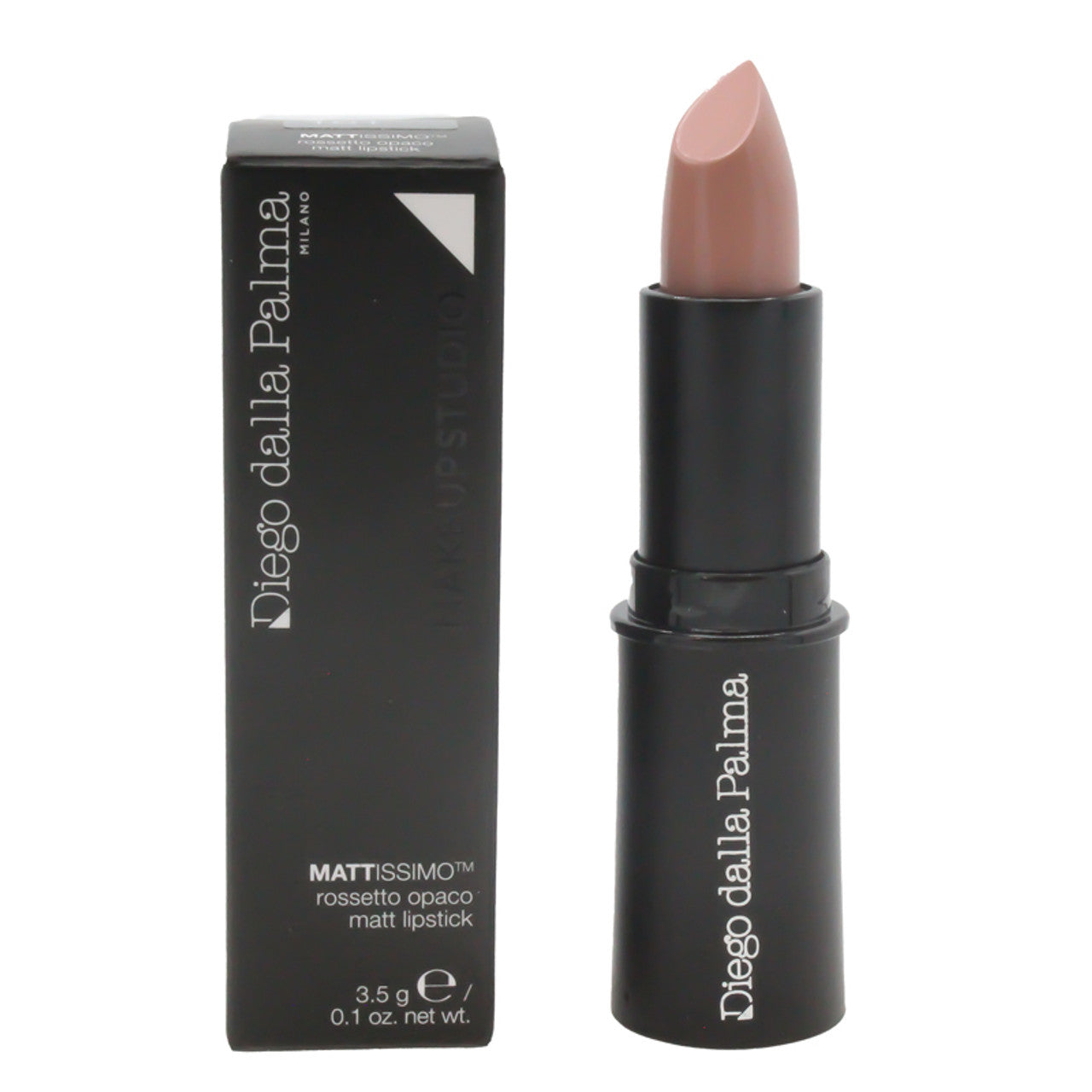 Diego Dalla Palma Mattissimo Matt Lipstick - 100% Natural Wax - Full Matte Finish - Instant Color Payoff - Intense And Pure Color - Highly Pigmented - Long Lasting Wear - #161 English Toffee - 0.1 Oz