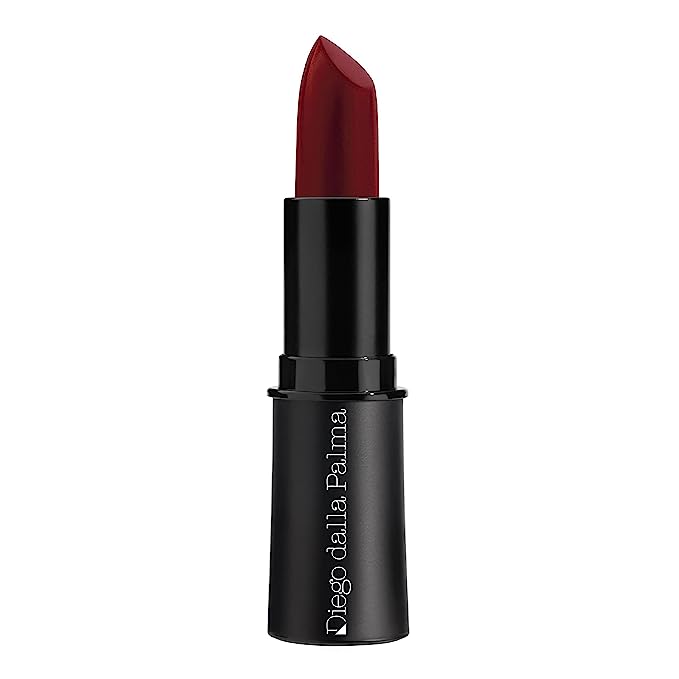 Diego Dalla Palma Mattissimo Matt Lipstick - 100% Natural Wax - Full Matte Finish - Instant Color Payoff - Intense And Pure Color - Highly Pigmented - Long Lasting Wear - #168 Bordeaux - 0.1 Oz
