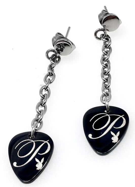 Playboy Jewelry Earring Black n Silver