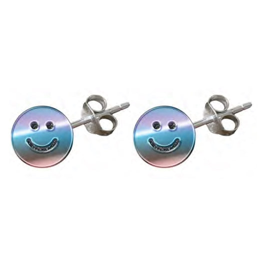 Earrings JEWELRY Purple and Blue Smiley Face