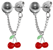 Stainless Steel Cute Stud Earrings Cherries, Small Gifts for Women Teen Girls  Lovers. FEARME136-MEIFEARME140-MEI