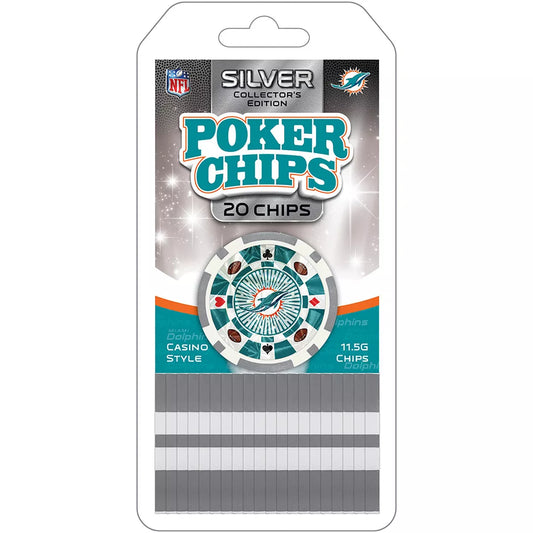 Miami Dolphins 20pc Poker Chips