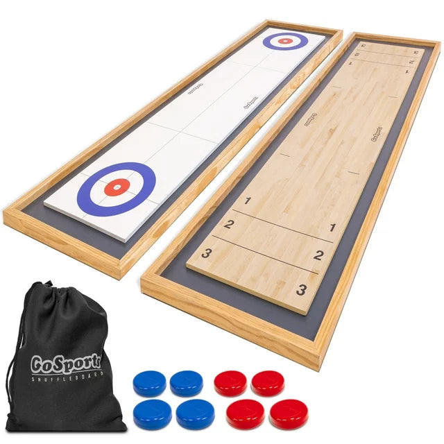 Shuffleboard Game for 2-4 Players Desktop & Travel Classic Wooden Board Game