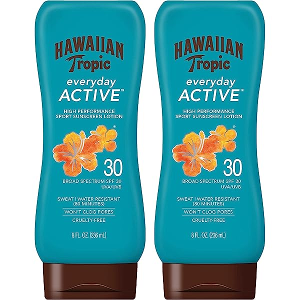 Hawaiian Tropic Tropic Island Sport Lotion, SPF 30 Light Tropical Scent 10.8oz (light tropical)