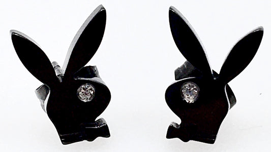 Playboy Earring with two Crystals eyes