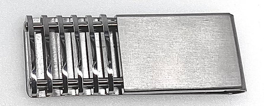 Classic Stainless Steel Engraved French Fold Money Clip