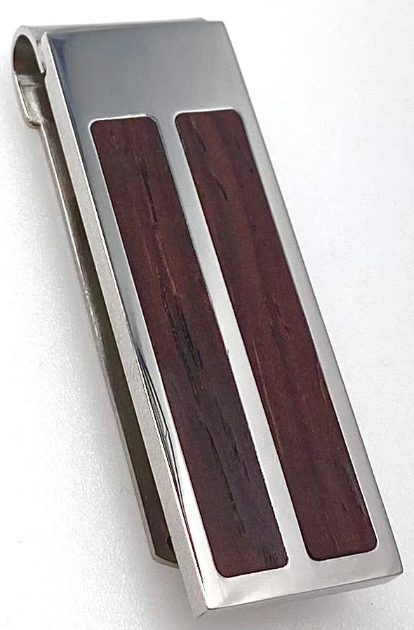 Classic Stainless Steel Engraved French Fold Money Clip