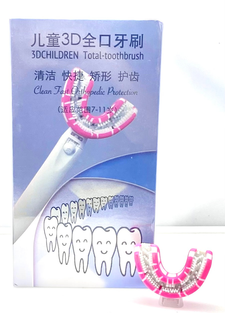 Toothbrush Kids U Shaped Brush Toddler Brush Whole Mouth with Handle