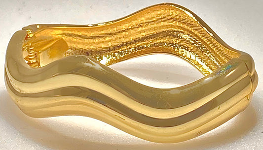 FASHION JEWELRY GOLD WAVE BANGLE stainless steel