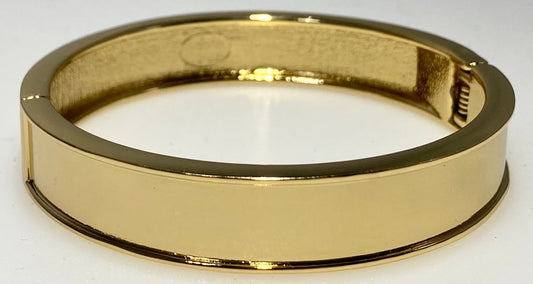 FASHION JEWELRY HIGH POLISH STAINLESS STEEL GOLD BANGLE