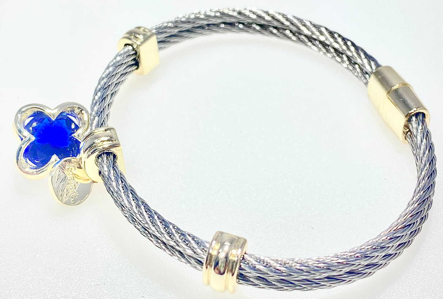 JEWELRY FASHION Cable Bracelet Stainless Steel Twisted Wire with Magnet Lock