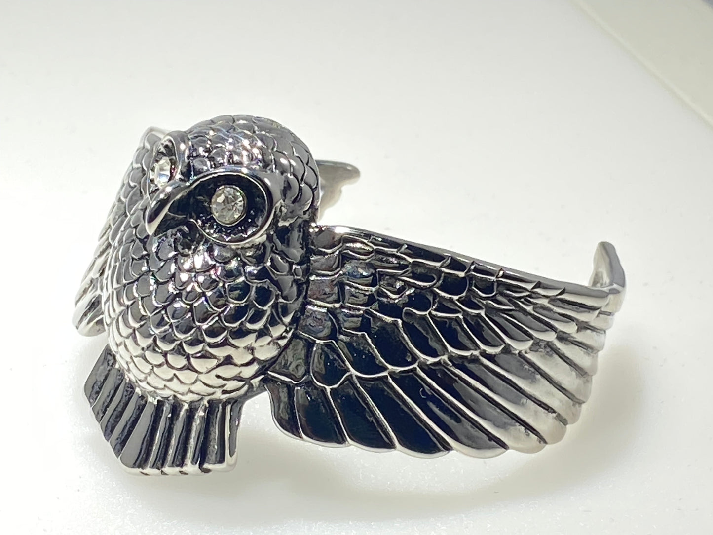 FASHION JEWELRY Bracelet Stainless Steel Owl Open Bangle Bracelet