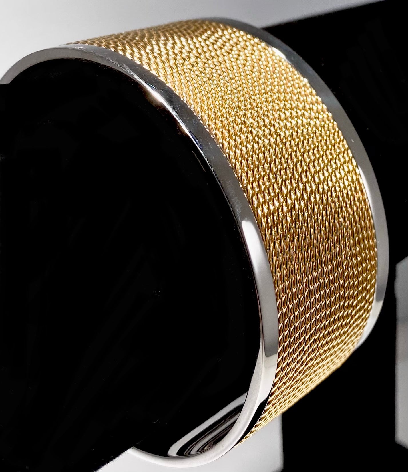 FASHION JEWELRY Bracelet Stainless Steel Two Tone Wire Composite Open Bangle Bracelet