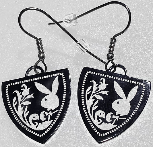 Playboy Jewelry Earring Black n Silver