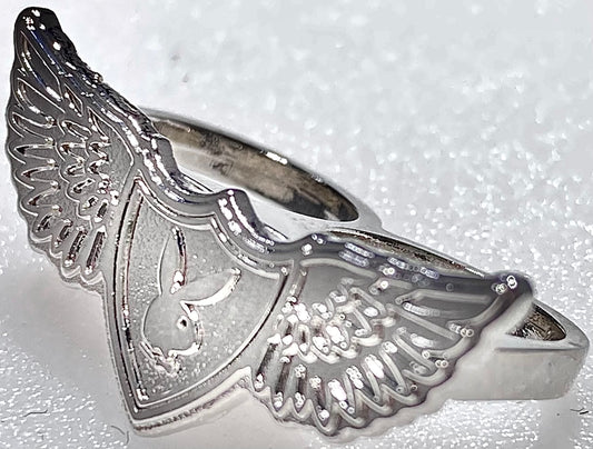 Playboy Jewelry Ring Vintage Wings DOUBLE Finger Ring