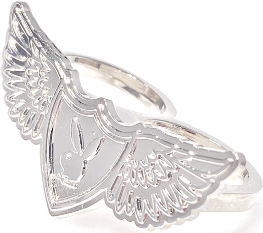 Playboy Wings Two Fingers Ring 7-8 size only