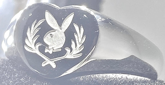 Playboy Jewelry Ring Vintage Silver