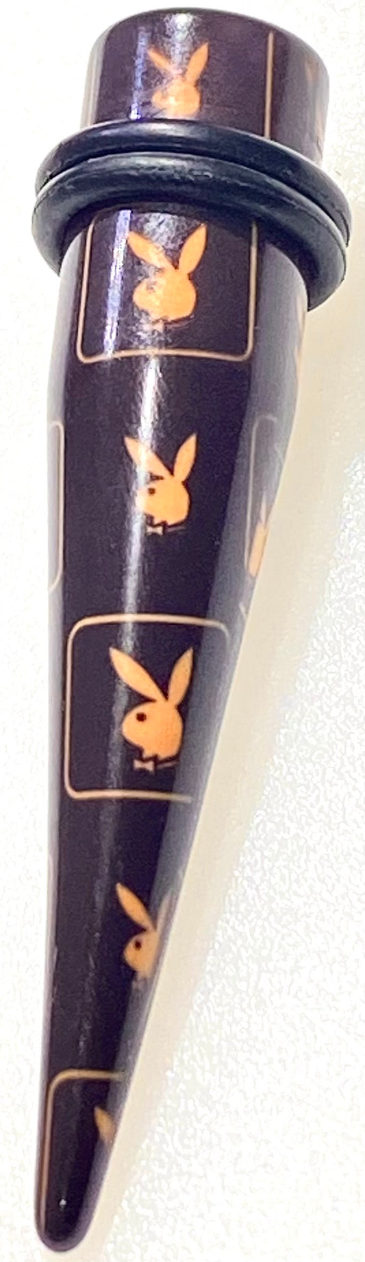 PLAYBOY BUNNY GAUGE BROWN On Orange Acrylic Gauge Body