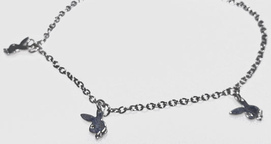 Playboy Jewery Mulit Bunny Charms on a Link Chain