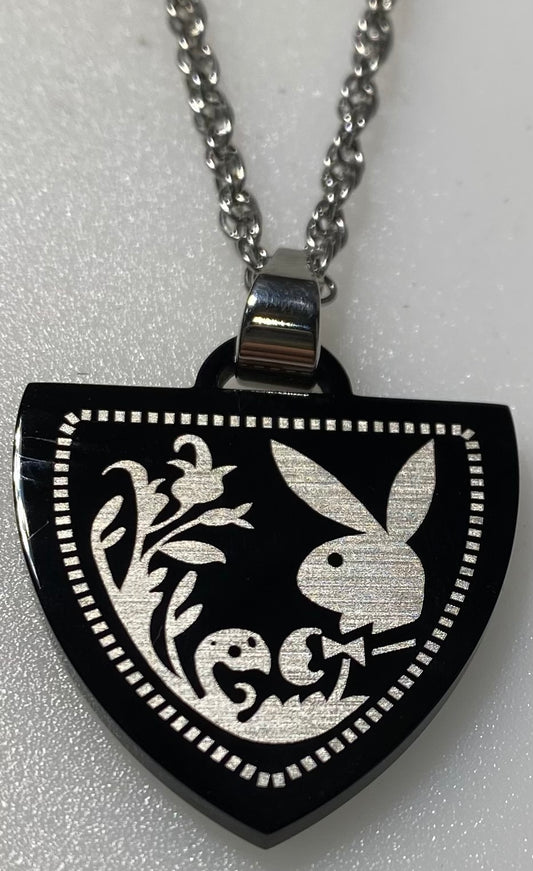 PLAYBOY LARGE BLACK N WHITE SHIELD