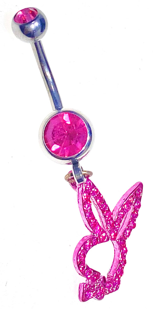 Playboy Jewelry Belly Piercing, Bunny Heads Colors Crystals,