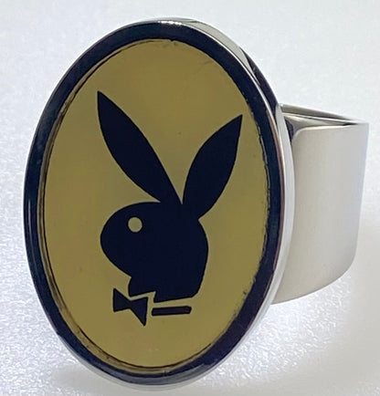 PLAYBOY BUNNY ENAMEL RING SIZE 11