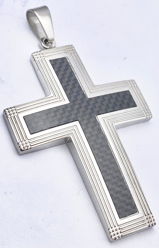 JEWLRY FASHION Black Inlay Cross