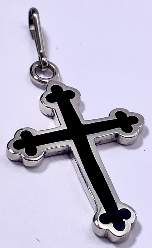 JEWLRY FASHION Black Inlay Cross