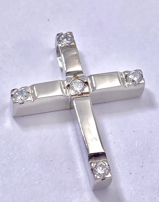 JEWLRY FASHION 5 White Crystal Cross