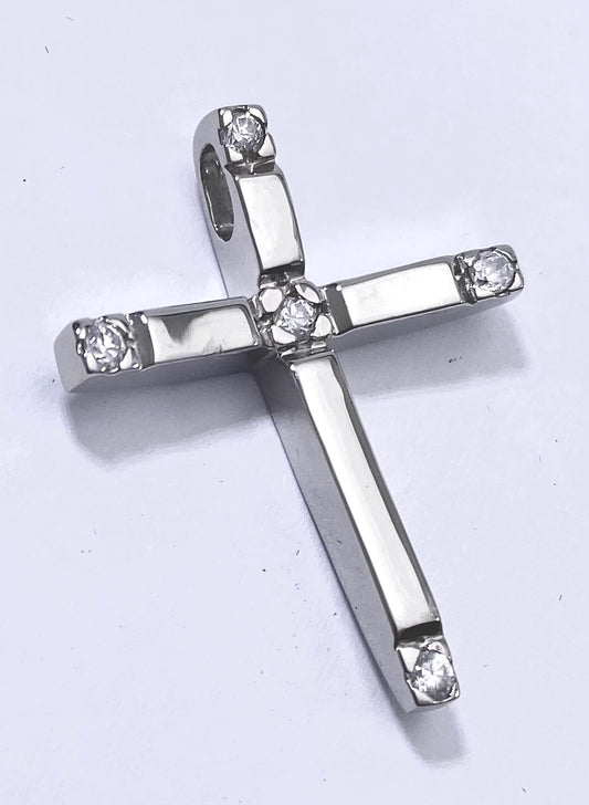 JEWLRY FASHION 5 White Crystal Cross