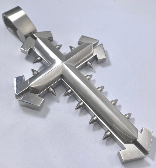 JEWLRY FASHION Satin Finish Spike side Cross