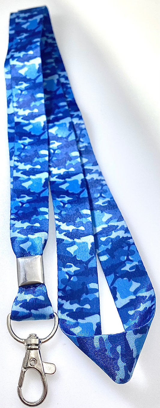 LANYARD Blue Camouflage 12"