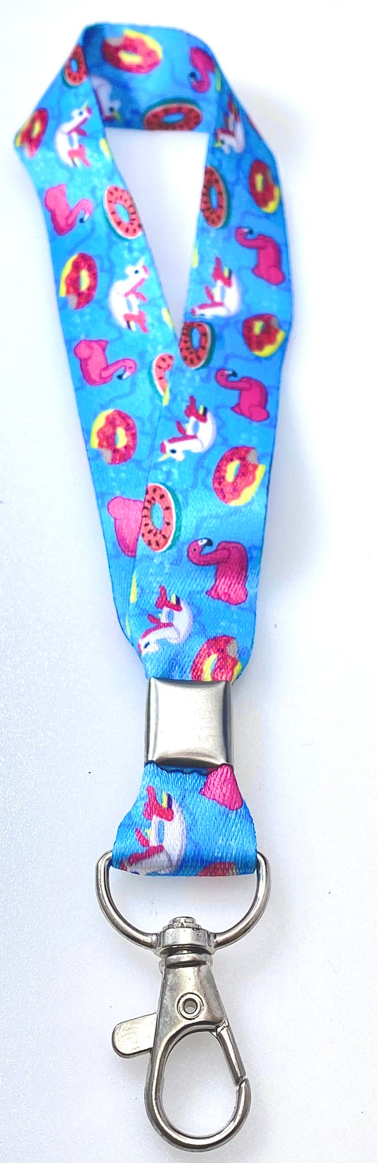 LANYARD Unicorn Donut and Flamingo 8"