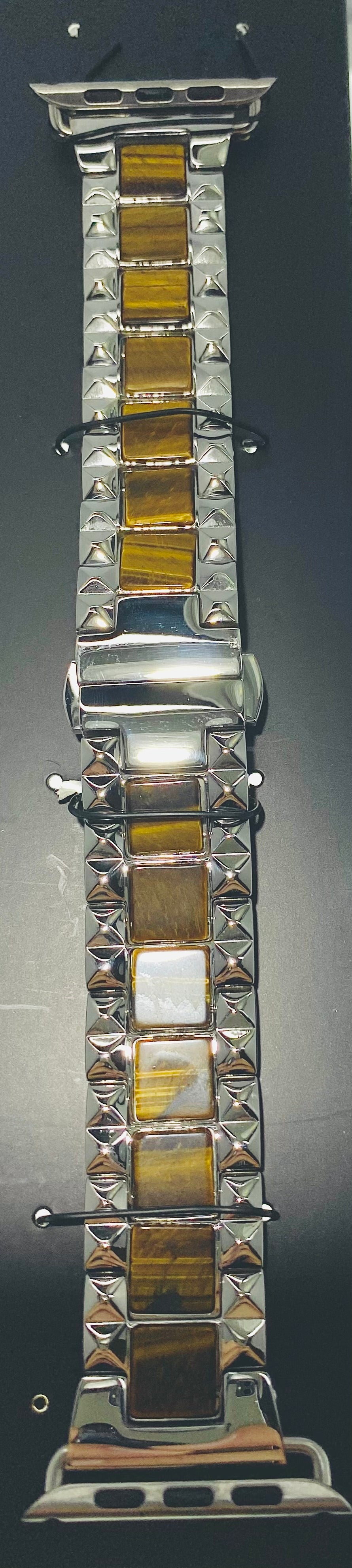 Apple iWatch Bands Metal Stainless Steel Strap TIGER EYE