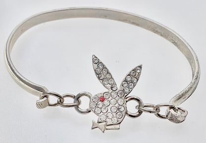 PLAYBOY CRYSTAL BUNNY HEAD WITH RED EYE TOP OPENING