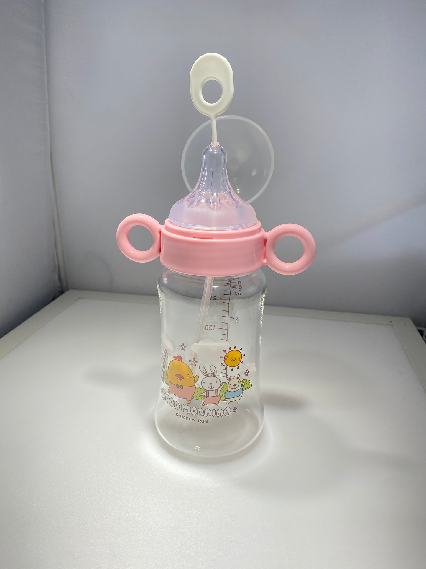 BABY CHICK N BUNNY AUTOMATIC GLASS BOTTLE