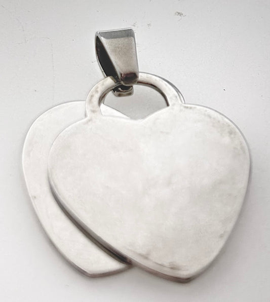 JEWELRY HIGH POLISH HEART PENDANT WITH A CHAIN 18"